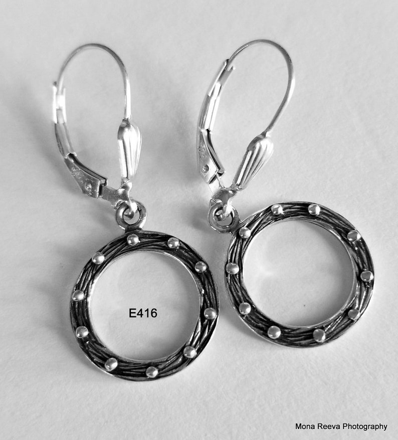 Sterling Silver Drop Earrings E416