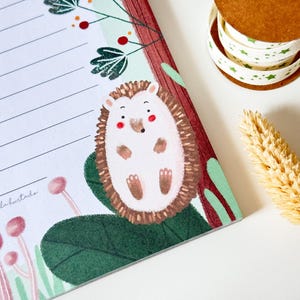 Mushrooms and forest animals memory pad