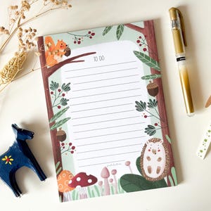 to do list notepad A5 pack animal forest