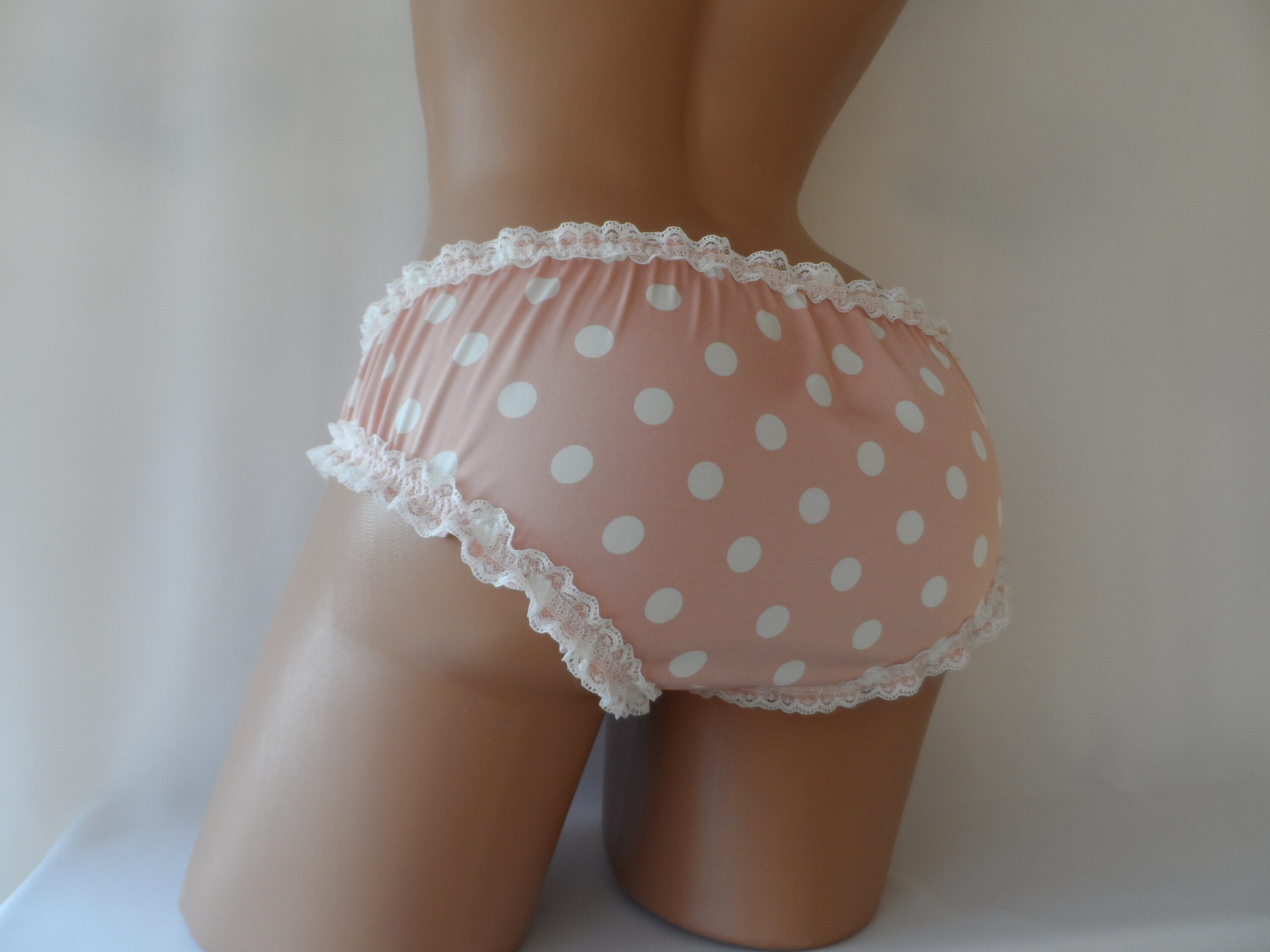 Peach Silk Panties White Polka Dots Silk Lingerie Women Etsy