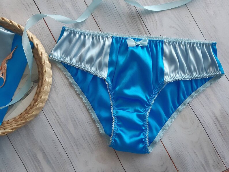 Natural Silk Blue Silk Panties Silk Lingerie Etsy