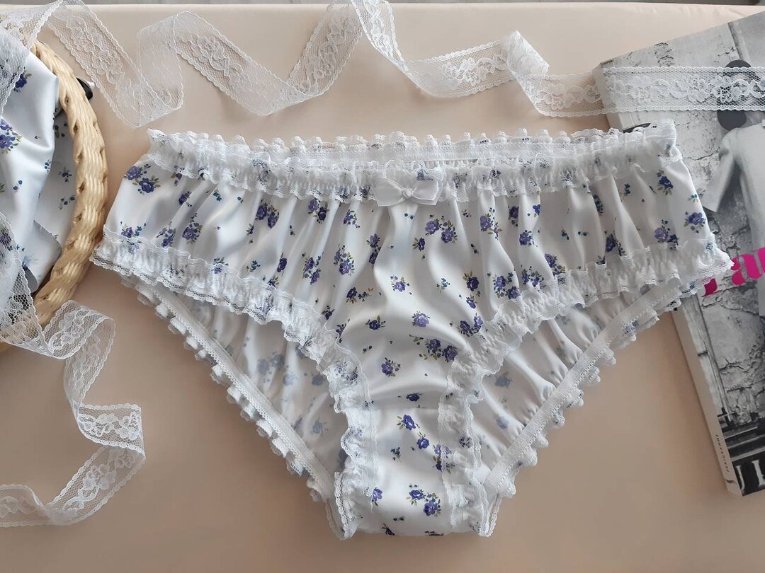 Silk Panties Floral Print Silk Lingerie Etsy