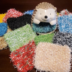 Knitted Scrubbies, Kitchen scrubby, Bathroom scrubber, Eco-friendly scrubby, Non-scratch scrubbie, reusable scrubbie, household scrubbie