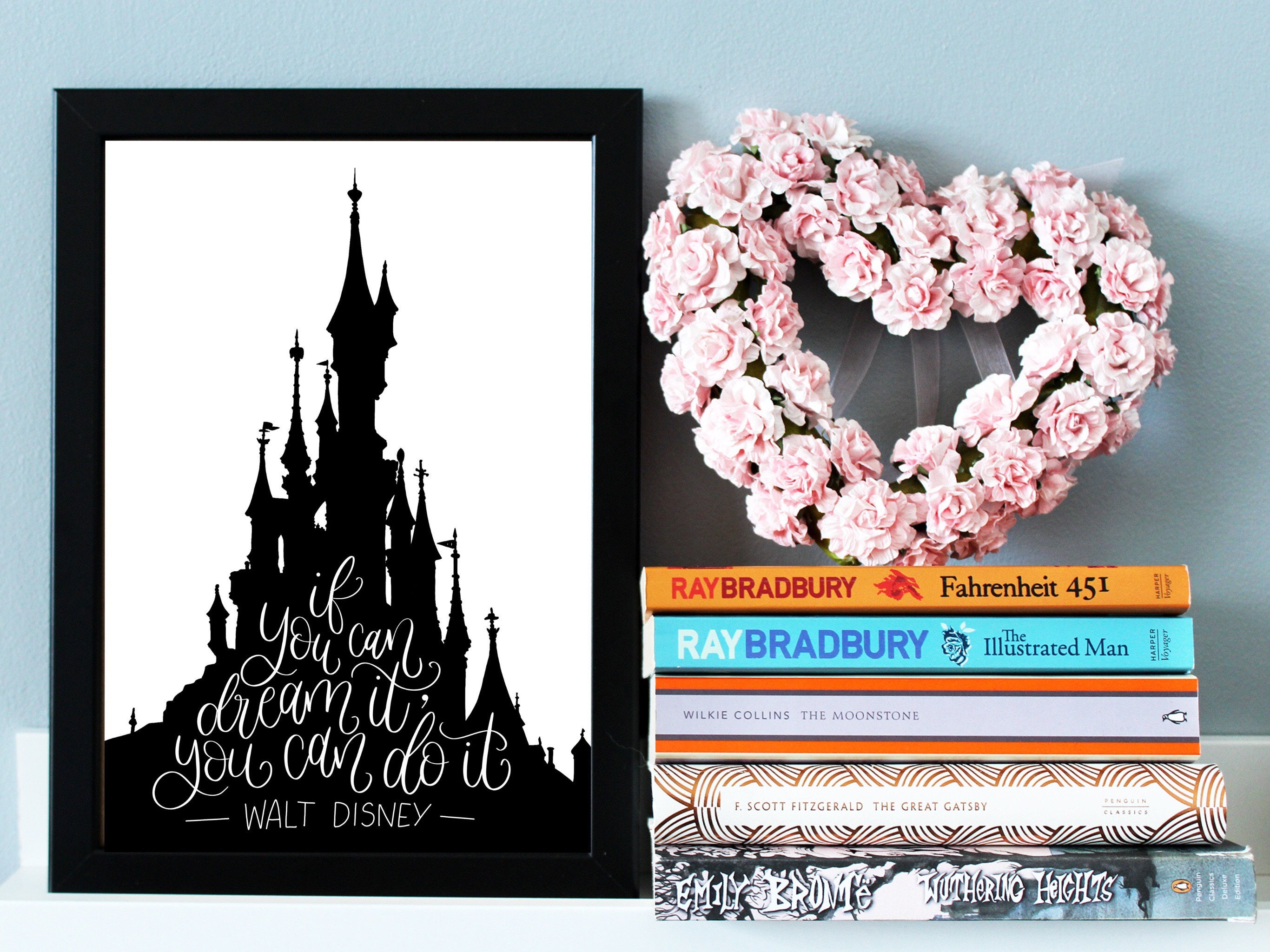 Walt Disney Schloss Zitat Druck Disney Geschenk Etsy