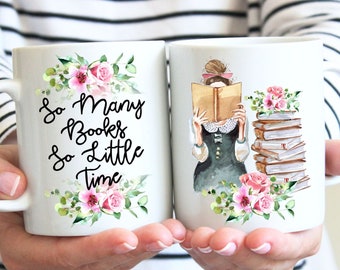 So Many Books So Little Time.Book Lover Mug.Book Club Coffee Mug.Book Lover Gift