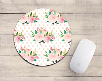 FLORAL Mouse Pad/mousepad/watercolor Floral/desk Decor/girly | Etsy