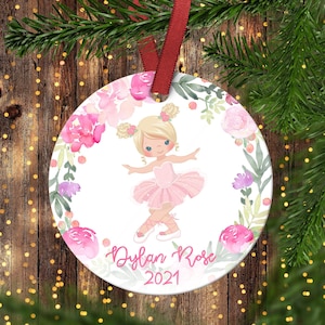 Girl&#39;s Christmas ornament.Dance Christmas Ornament.Ballerina Ornament.Christmas ornament.Personalized Christmas ornament
