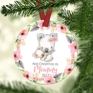 Mommy's First Christmas.First Christmas As Mommy.New Mom Ornament.Mommy's First Christmas Ornament.Christmas Ornament.Ceramic Ornament image 1
