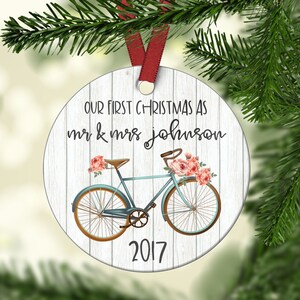 MR & Mrs Ornament.Unser erstes Weihnachten.Neu vermähltes Geschenk.Hochzeitsgeschenk.Weihnachtsgeschenk.Personalisiertes Geschenk