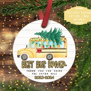 Best Bus Driver Christmas Ornament. Bus Driver Gift.