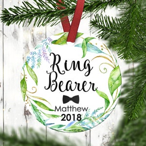 Ring Bearer Christmas Ornament.Ring Bearer Christmas Gift.Ring Bearer Gift.Christmas Ornament.Personalized Christmas Ornament