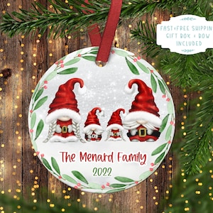 Family Christmas Ornament. Gnome Family Ornament. Step Family Ornament. Blended Family Christmas Ornament