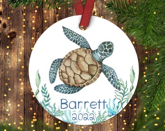 Children's Sea Turtle Christmas Ornament