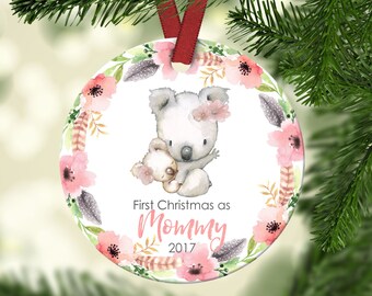 Mommy's First Christmas.First Christmas As Mommy.New Mom Ornament.Mommy's First Christmas Ornament.Christmas Ornament.Ceramic Ornament