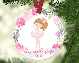 Ornamento natalizio della ragazza. Danza Ornamento di Natale.Ballerina Ornamento.Ornamento di Natale. Ornamento natalizio personalizzato