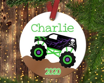 Children's Monster Truck Christmas ornament.Christmas ornament.Personalized christmas ornament.Monster Truck Ornament.