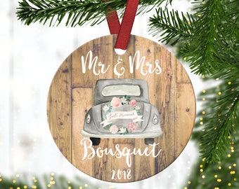 Personalized Just Married Ornament