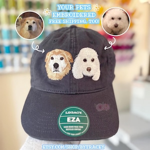 Custom embroidered pet hat, your pet embroidered on a dad hat.