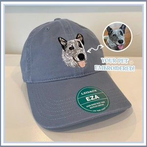 Custom embroidered pet hat, your pet embroidered on a dad hat.