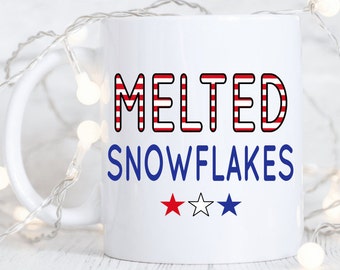Melted snowflakes.Liberal tears.Conservative coffee mug.funny coffee mug.Coffee mug.coffee cup.Mugs with sayings.DISHWASHER SAFE