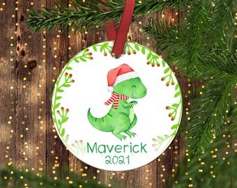 Childrens Dinosaur Christmas ornament.Baby Dinosaur.Ornament.Christmas ornament.Personalized christmas ornament.dinosaur Ornament