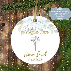 First Communion Christmas Ornament. First Holy Communion Gift. Boy&#39;s First Communion Gift