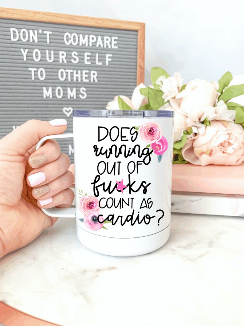 Funny Gift Mug Does Running Out of Fcks Count as Cardio Etsy
