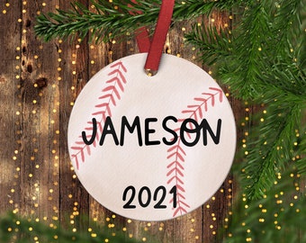 Children's Baseball Christmas ornament.Christmas ornament.Personalized christmas ornament.Baseball Ornament.