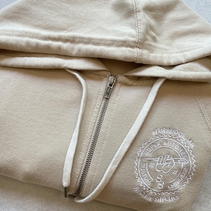 Custom Embroidered Logo Full Zip Sweatshirt, Custom Sweatshirt, Your Custom Logo