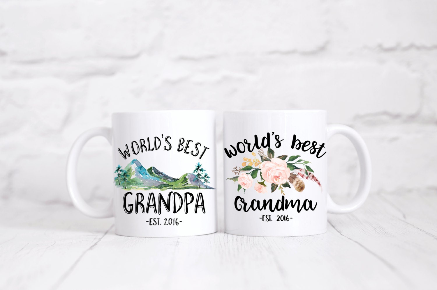 World's Best Grandparents.grandparents Mug Set.grandpa.grandma.coffee
