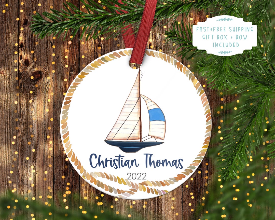 Sailboat Christmas Ornament.boy’s Christmas Ornament.sailboat.nautical