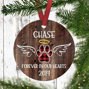 Personalized Dog Remembrance Christmas Ornament