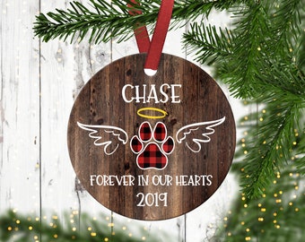 Personalized Dog Remembrance Christmas Ornament