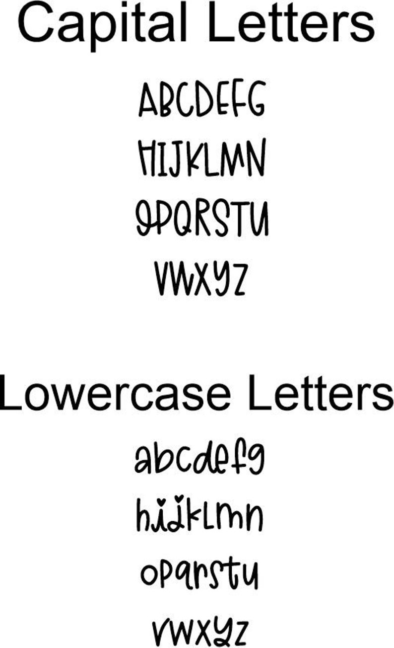 May include: A graphic image showing the alphabet in both uppercase and lowercase letters. The letters are written in a casual, handwritten style.