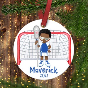 Children&#39;s Lacrosse Christmas ornament.Lacrosse.Children&#39;s Ornament.Personalized christmas ornament.Boy&#39;s Lacrosse Ornament