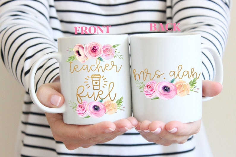 Teacher Fuel Coffee Mug.teacher Gift.teacher Coffee Etsy