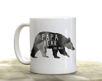 Papa Bear/papa mug/papa bear mug/Papa bear established/Father's Day gift/Father's Day/New dad/coffee mug/mug/coffee cup