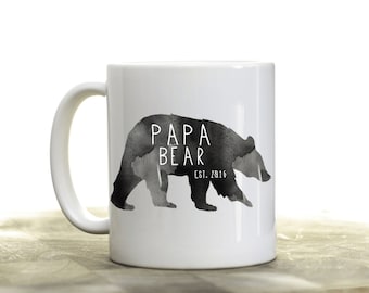 Papa Bear Coffee Mug.Father's Day Gift.