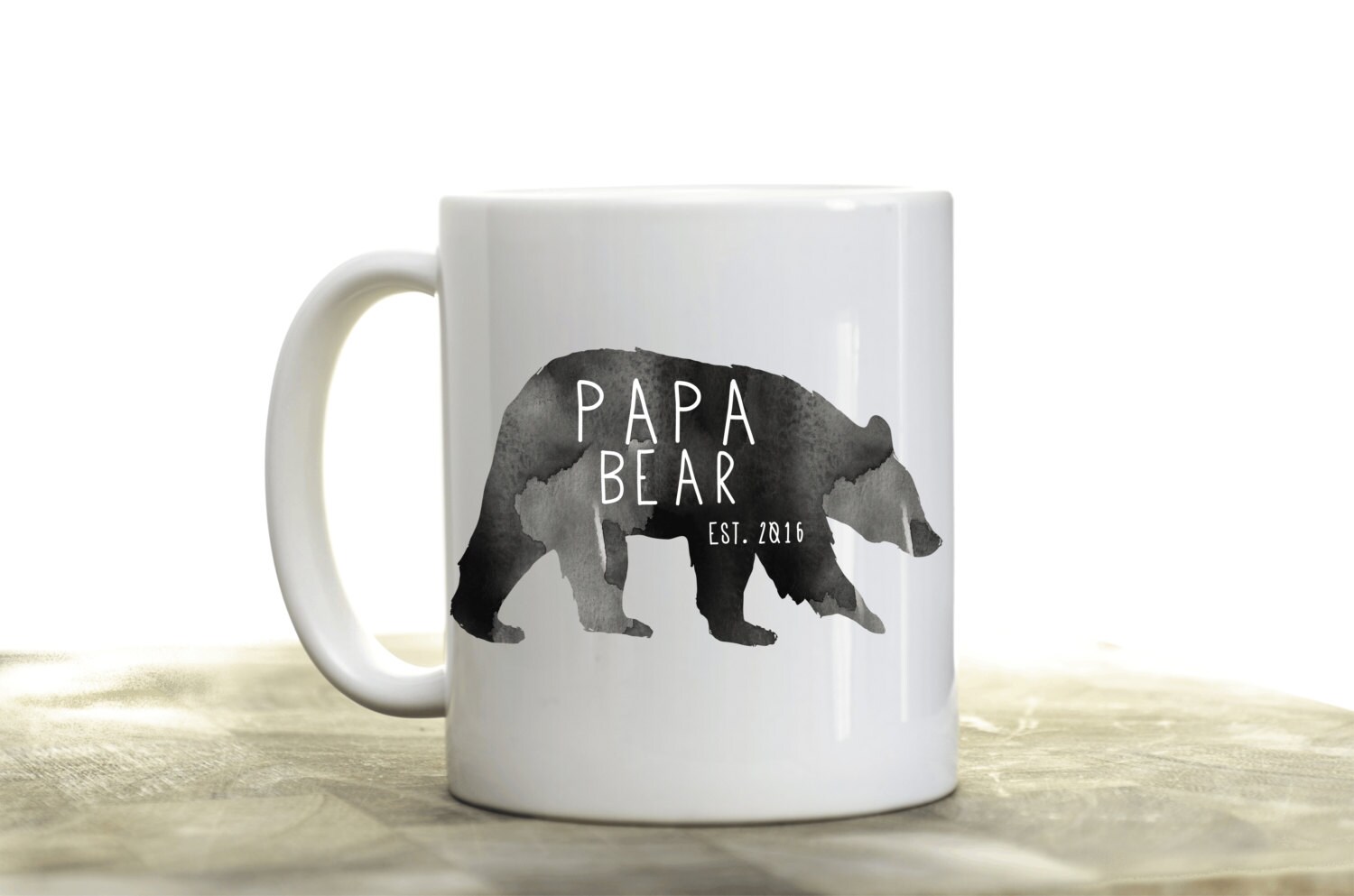 Mama Bear And Papa Bear Mug Set With Established Date – Blue Sparrow Designs