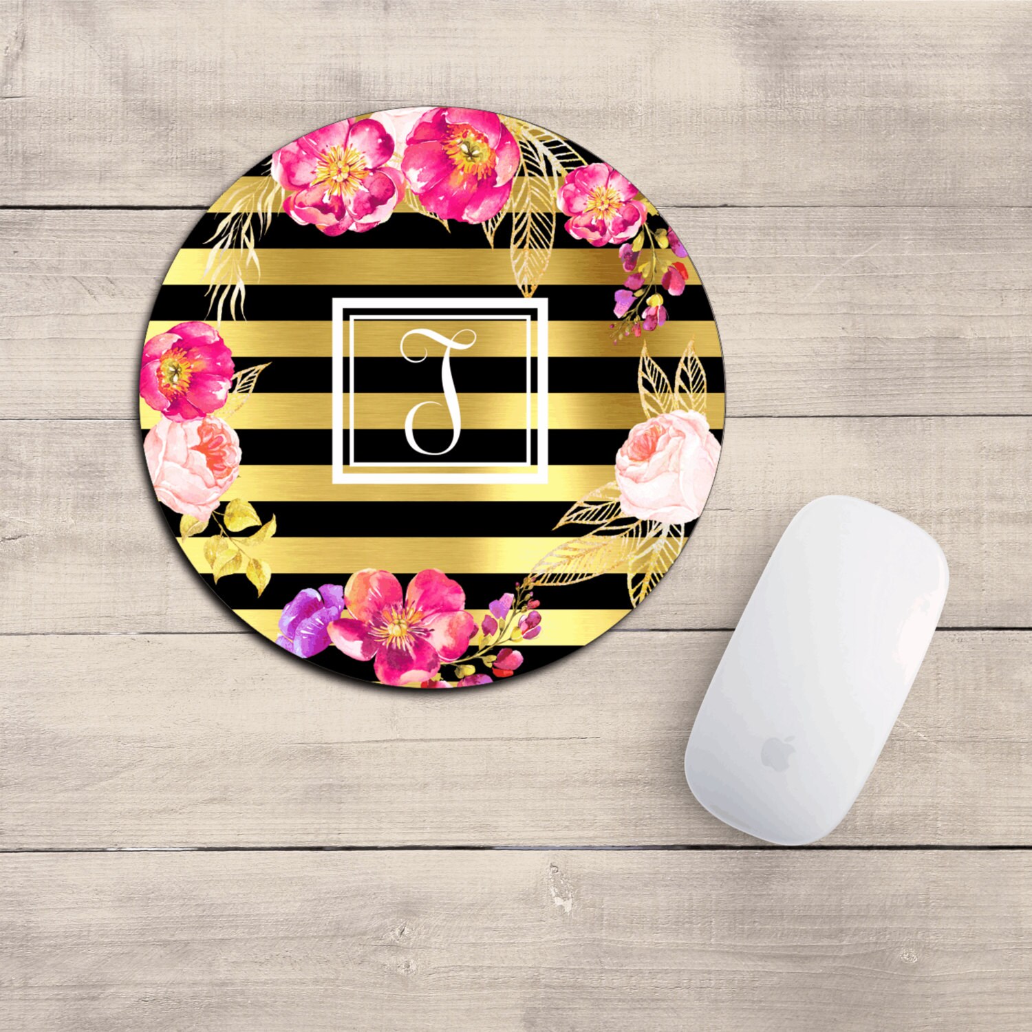 FLORAL Mouse Pad/mousepad/watercolor Floral/desk Decor/girly Etsy UK