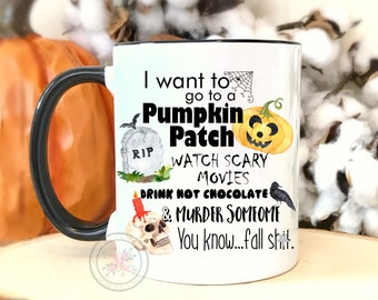 Funny Fall Coffee Mug.Halloween Lover Mug.Pumpkin Coffee Mug.Fall Sh*t Coffee Mug