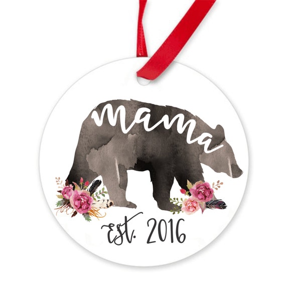 Mama bear Christmas ornament.Christmas ornament.Mama bear.New mom.Mom  gift.Christmas Gift.Personalized gift.Gift idea.