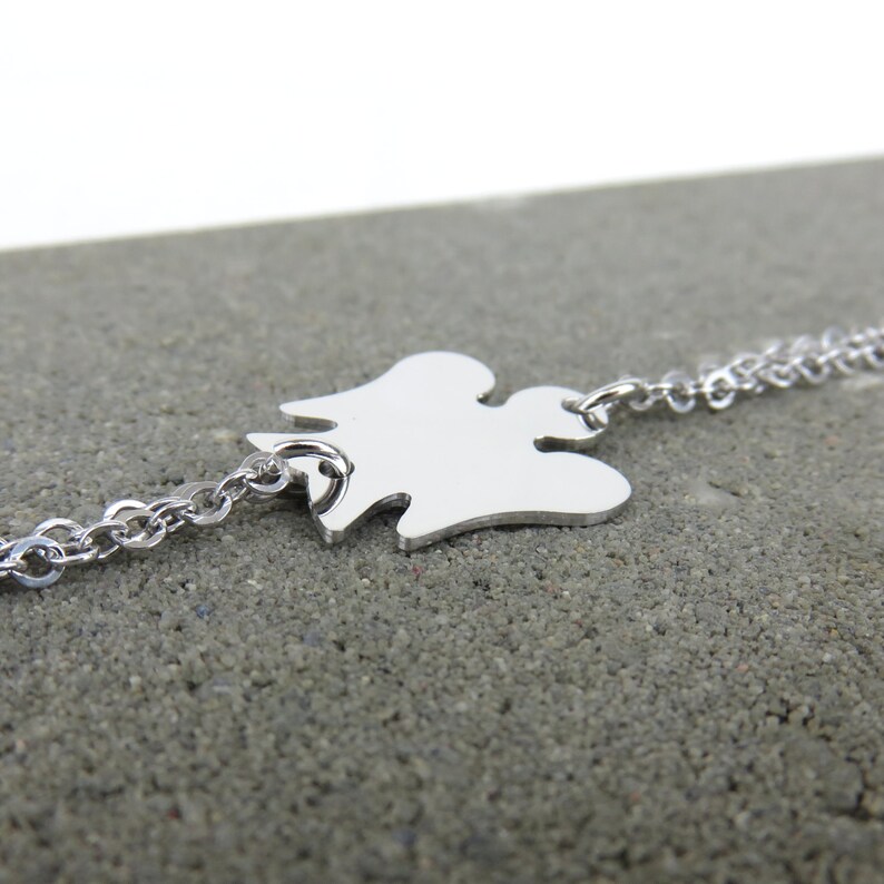 Personalised Silver Angel Bracelet Free Engraving
