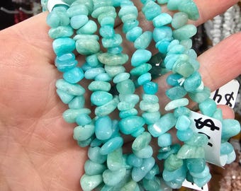 Amazonite Crystal Bracelets / Chip Beads Beaded Stretchy