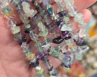 Fluorite Crystal Bracelets / Chip Beads Beaded Stretchy
