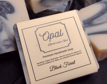 Black Forest Cold Process Soap, Natural Vegan Homemade Wholesale Bulk Favors Bar