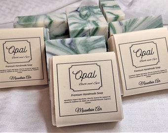 Mountain Air Cold Process Soap, Natural Vegan Homemade Wholesale Bulk Favors Bar