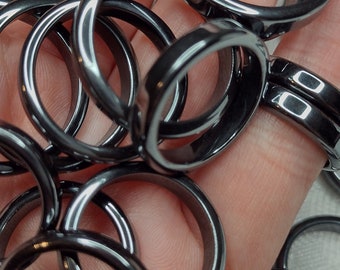 Hematite Rings  Sizes in US - 5, 6, 7, 8, 9, 10, 11 Ethereal Opus Design