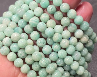 Amazonite Crystal Beaded Bracelet Stretch 1 size fits most 4mm 6mm