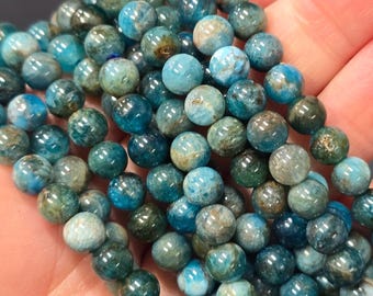 Apatite Crystal Beaded Bracelet Stretch 1 size fits most 6mm 8mm